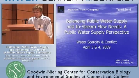 Thumbnail for Balancing Public Water Supply and In-stream Flow Needs: A Public Water Supply Perspective