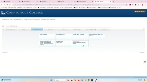 Thumbnail for Grade Entry in Self Service