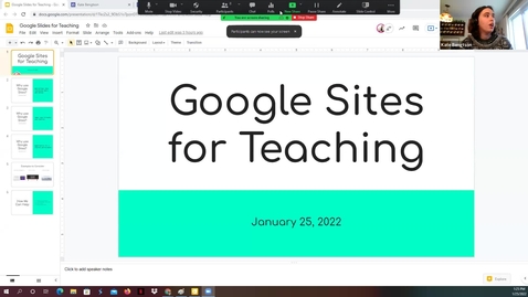 Thumbnail for entry Google Sites for Teaching Workshop - January 2022