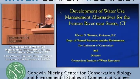 Thumbnail for Development of Water Use Management Alternatives for the Fenton River Near Storrs, Conn.