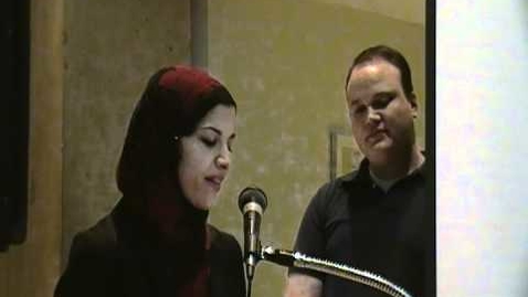 Thumbnail for Indiana University-Bloomington: In honor of National Poetry Month Intersections, April 21. 2011 Waed Athamneh &amp; Cal Margulis