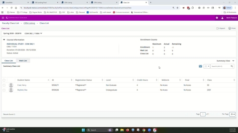 Thumbnail for Class Lists in Self Service