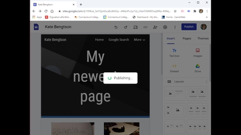 Thumbnail for entry Google Sites: Publish Changes and Share Link