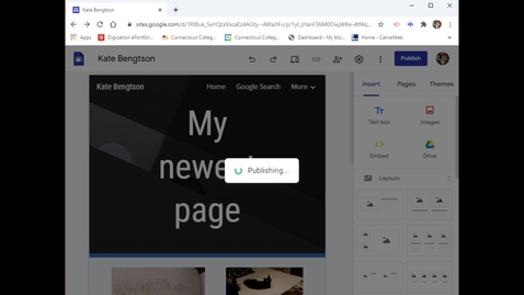 Thumbnail for Google Sites: Publish Changes and Share Link