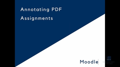 Thumbnail for Moodle: Annotating PDFs