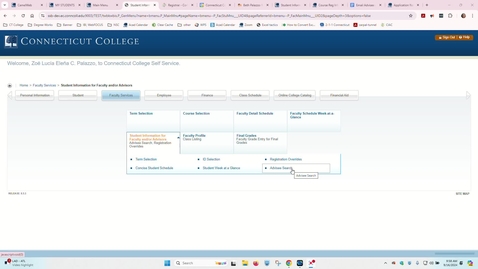 Thumbnail for Advisee List &amp; Releasing Advising Hold in Self Service
