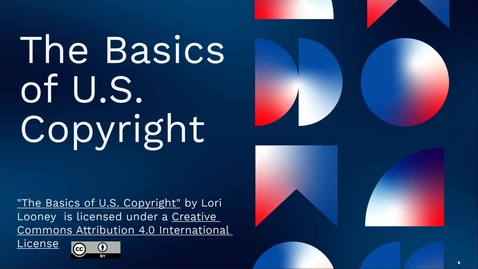 Thumbnail for The Basics of Copyright
