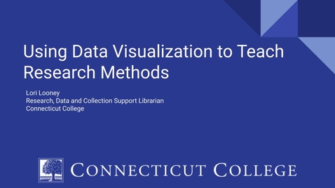 Thumbnail for entry Using Data Visualization to Teach Research Mehtods