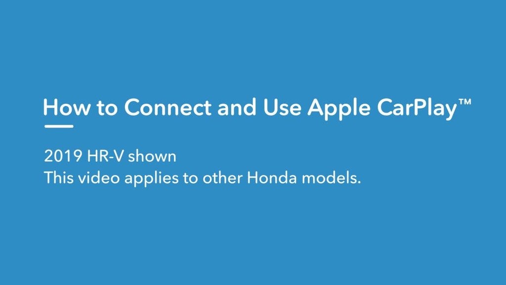 2019 Cr V How To Connect And Use Apple Carplay