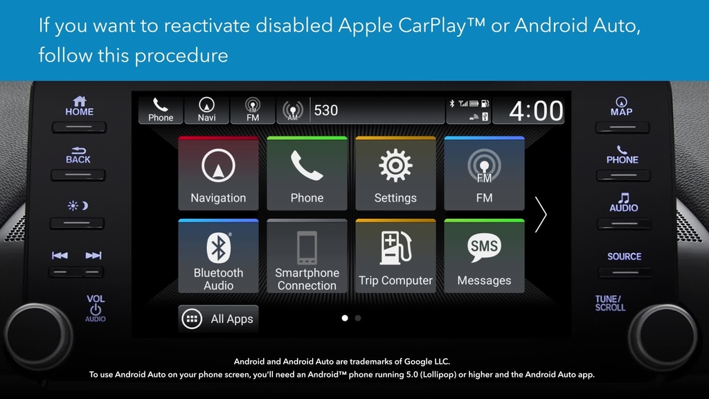2018 Accord Hybrid How To Reactivate Apple Carplay Or Android A