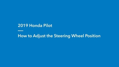 2019 Passport How To Adjust The Steering Wheel Position