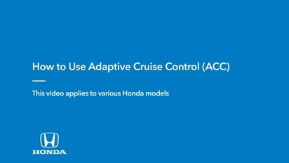 How To Use Adaptive Cruise Control Acc Honda Pilot Black Edition Honda Info Center