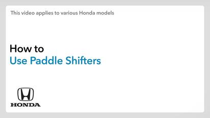 How to Use Paddle Shifters - 2022 Honda Pilot Sport