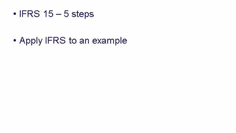 Thumbnail for IFRS15 Revenue