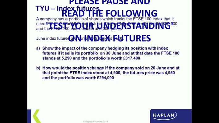 Index Futures Worked Example