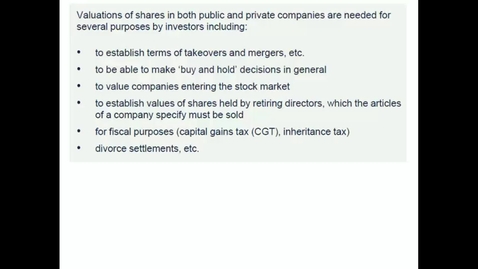 Thumbnail for Introduction to when and how to value shares