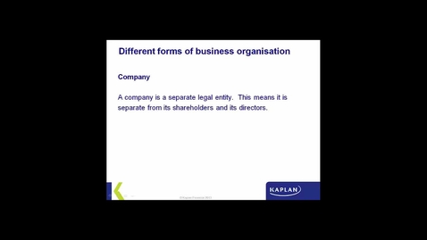 Thumbnail for Companies - the rule about Separate Legal Personality