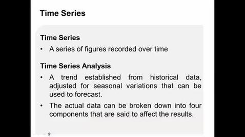 Thumbnail for Time Series Analysis - Technical Recap