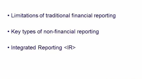 Thumbnail for Non Financial Reporting