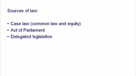 Thumbnail for Sources of English Law