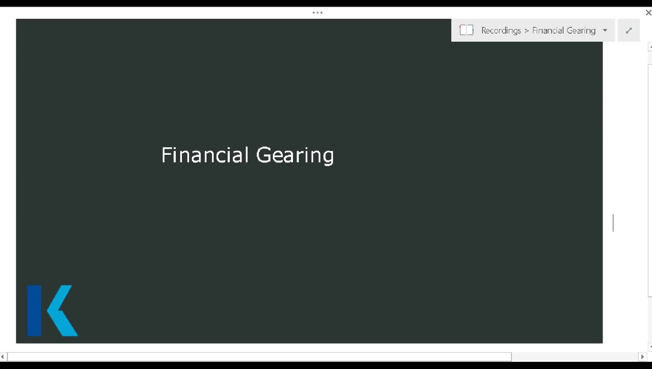 Financial gearing