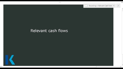 Thumbnail for Relevant cash flows