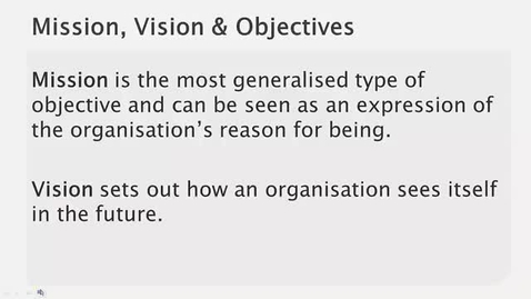 Thumbnail for Mission, Vision and Objectives - Technical Recap