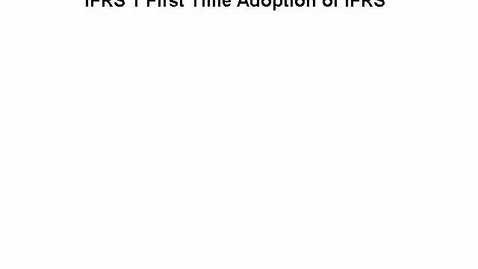 Thumbnail for IFRS 1 for SME Application