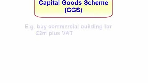 Thumbnail for VAT Capital goods scheme