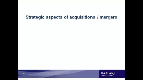 Thumbnail for Strategic Aspects of Acquisitions + Mergers