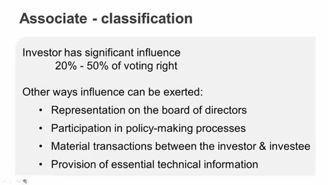 Thumbnail for Accounting for an Associate - Technical Recap