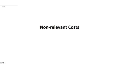 Thumbnail for Non-relevant costs