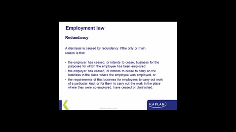 Thumbnail for UK Employment Law - Redundancy