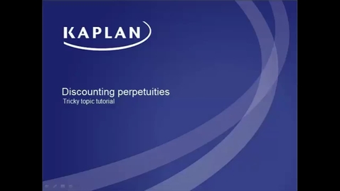 Thumbnail for Discounting perpetuities