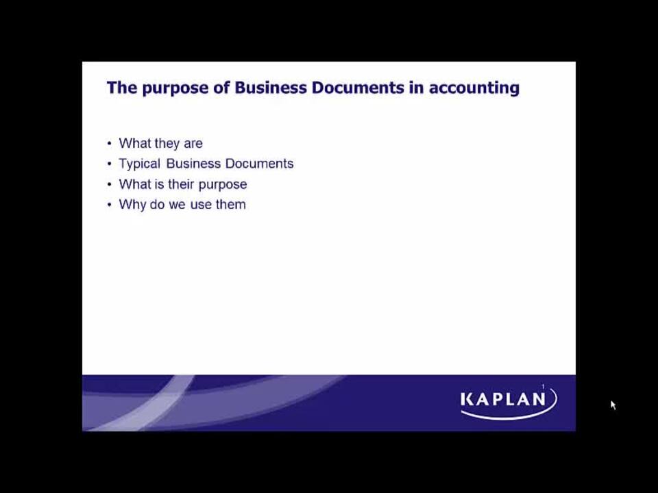 The Purpose of Business Documents
