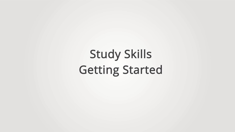Thumbnail for Study Skills- getting started
