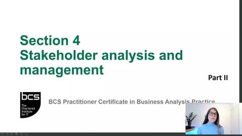 Thumbnail for Stakeholder Analysis and Management (BAP Section 4 Part II)