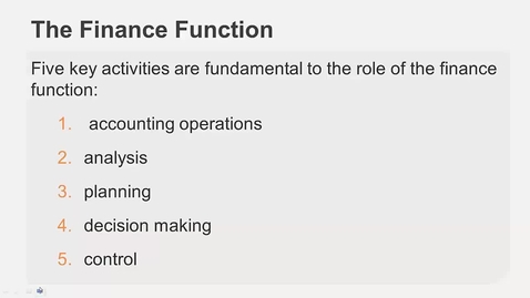 Thumbnail for Finance Function