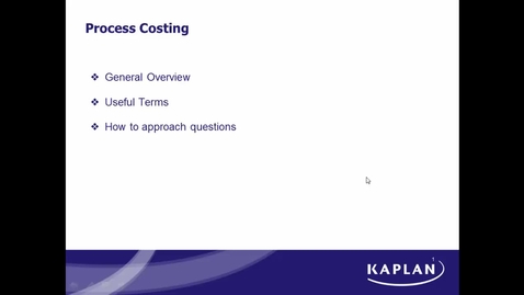 Thumbnail for Process Costing