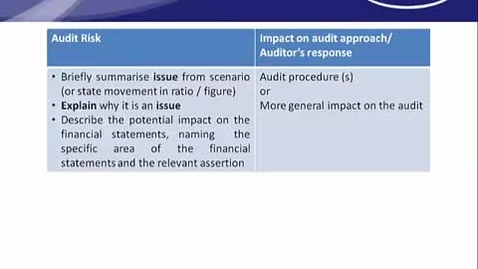 Thumbnail for Audit risk and Approach Scenario