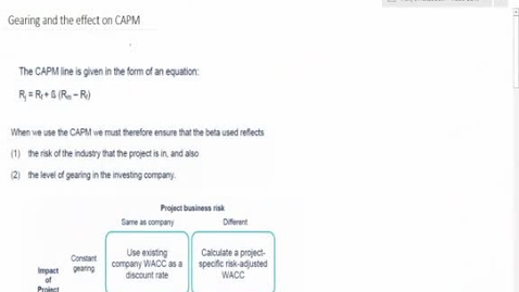 Thumbnail for Gearing and the effect on CAPM