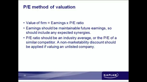 Thumbnail for Price Earning Valuation method