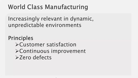 Thumbnail for World Class Manufacturing - Technical Recap
