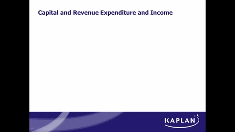 Thumbnail for Difference between capital and revenue income and expenditure