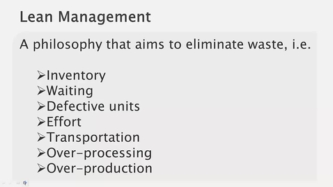 Thumbnail for Lean Management - Technical Recap