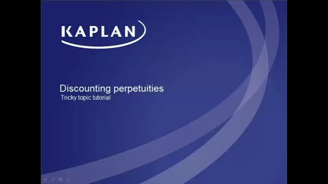 Thumbnail for Discounting perpetuities