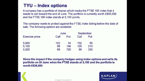Thumbnail for Index options worked example