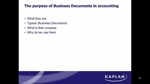 Thumbnail for The Purpose of Business Documents