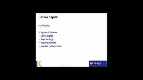 Thumbnail for Key legal Terminology and Features of Share Capital