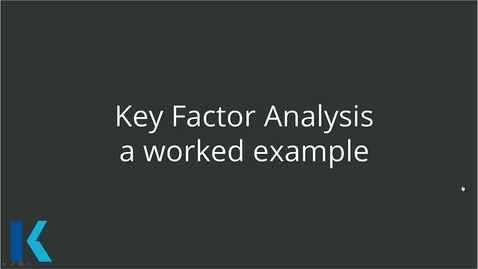 Thumbnail for Key Factor Analysis (KFA) example